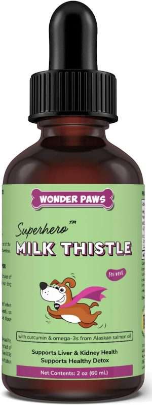 Wonder Paws Milk Thistle, Liver Support for Dogs - 2 oz Pet Supplement